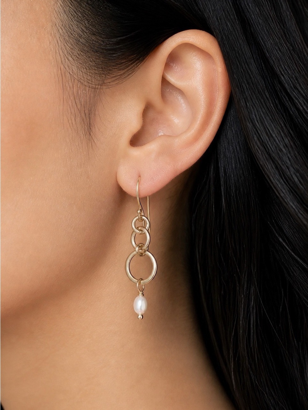 Silver Rings Pearl Drop Earrings - Women Jewelry